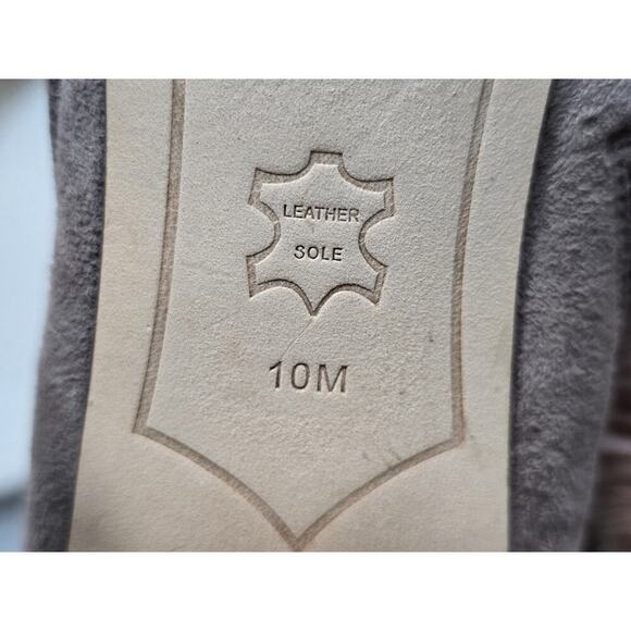 Joan and David Dabernisa Suede Leather Booties Back Bow Taupe Size 10 M - Picture 10 of 10